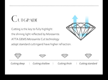 Colar de Moissanita com Diamante 6,5mm 1CT para Mulher Pingente Prata 925 Colar Feminino Correntes Festa Noiva Joias Finas