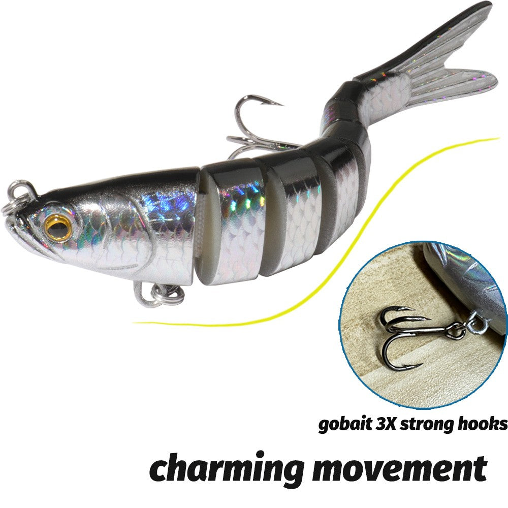 Isca Swimbait 11g 16g 27g Multi Articulada Lenta Afundante Segmentada Biônica Natação Pesca Baixo Anzol Triplo Pesca de Carpa Isca Dura