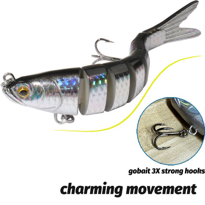 Isca Swimbait 11g 16g 27g Multi Articulada Lenta Afundante Segmentada Biônica Natação Pesca Baixo Anzol Triplo Pesca de Carpa Isca Dura
