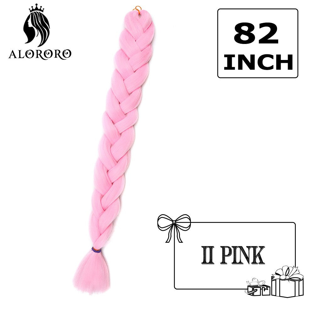 Cabelo Trançado Sintético Jumbo Alororo 82 polegadas Cabelo Falso Africano Fibra de Alta Temperatura Roxo Vermelho Extensões de Cabelo para Mulheres