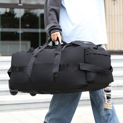 Travel Bag, Large-Capacity Handbag, Portable Outdoor Hand Luggage, Roller Travel Bag, Convenient and Practical Unisex Duffel Bag