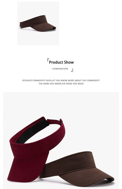 New Summer Sun Hats Men Women Cotton Outdoor Visor UV Protection Top Empty Sport Tennis Golf Running Sunscreen Baseball Cap