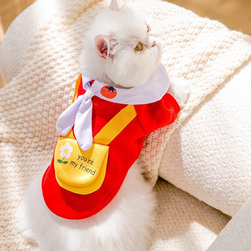 Roupas de inverno para cachorro, Moletom com capuz fofo de desenho animado, quente, para Chihuahua, Bulldog Francês, Roupa para filhotes, Casaco, Fantasia para cães de estimação