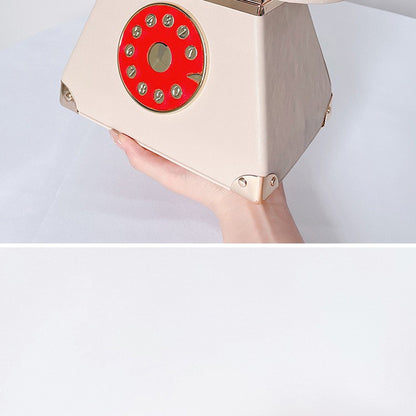 Handle Telephone Shaped Women Evening Handbags Designer Party Clutch Purse Chic Shoulder Bags Female Leather Crossbody Bag Totes