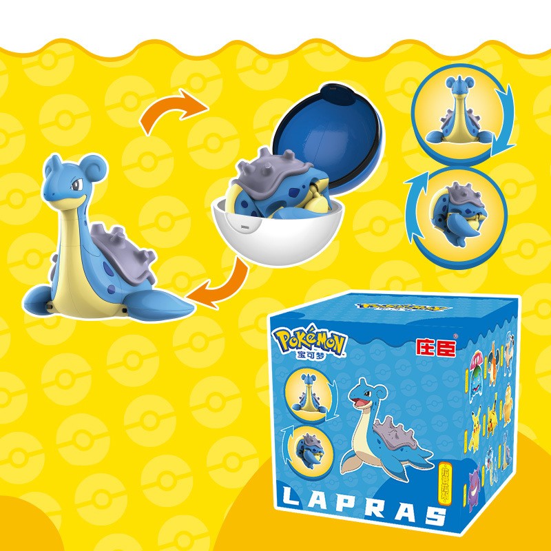 Pokémon Genuíno Pokébola Transformar Charizard Bulbasaur Gengar Dragonite Bonecos de Brinquedo Anime Snorlax Lapras Lucario Modelo de Bonecos