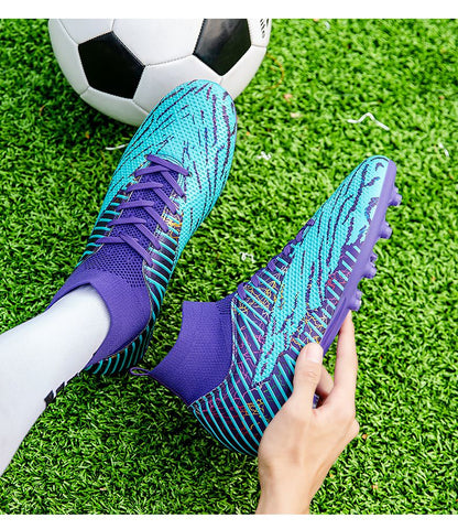 Men Light Soccer Shoes Size 35-45 Boys Soccer Shoes Football Boots High Ankle Kids Cleats Training Sport Sneakers Football Shoes