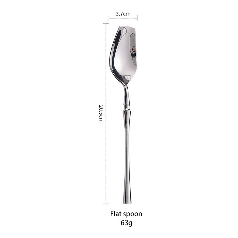 AJOYOUS Conjunto de Talheres Aço Inoxidável Polido Luxuoso Garfo Sobremesa Colher de Chá Faca Utensílios de Jantar Cozinha