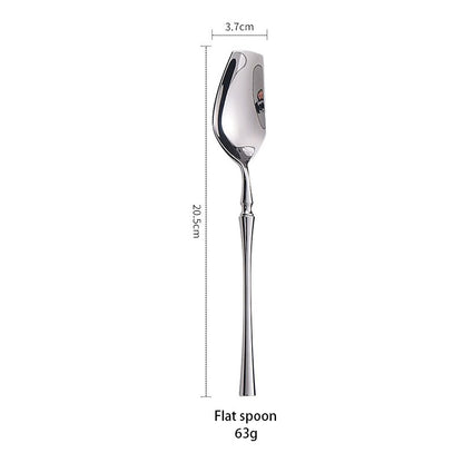 AJOYOUS Conjunto de Talheres Aço Inoxidável Polido Luxuoso Garfo Sobremesa Colher de Chá Faca Utensílios de Jantar Cozinha