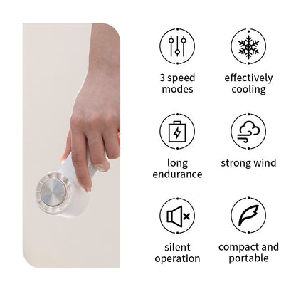 Mini Ar Condicionado Portátil Climatizador Evaporativo Recarregável USB 2000mAh Ventilador de Mão para Acampamento ao Ar Livre Mini Aparelho de Ar Condicionado
