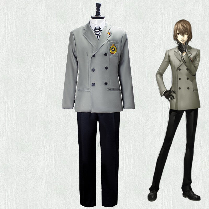 Persona 5 Goro Akechi Crow Cosplay Costume Anime Game Roleplay Halloween Uniform Men Women Convention Full Set