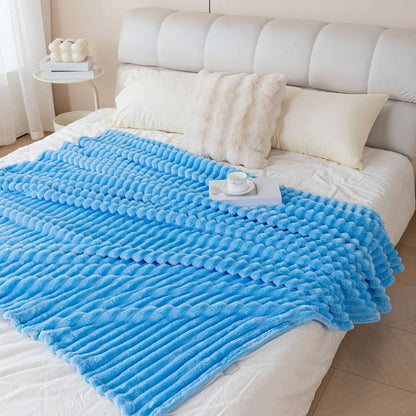 1pc soft and skin friendly warm blanket, suitable for bedrooms, sofa covers, camping and travel, multifunctional blanket