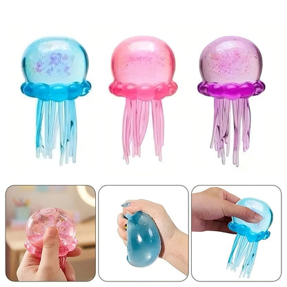 3pcs Nee Doh Jellyfish & Cube Squish Toy - Soft Jelly Squeeze Stress Relief Fidget, Sensory NeeDoh for Kids & Adults 2026@?