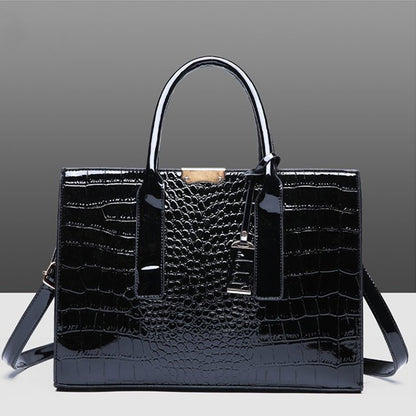 Luxury Crocodile Pattern Handbag ?Women Large Capacity Shoulder Bag? PU Leather Top-handle Bag? Brands Crossbody Bag Totes sac