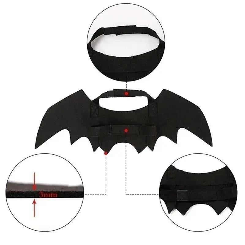 Atacado Fantasia de Cosplay de Gato Fofo Asas de Morcego Cinto de Segurança Role Playing Pet Gato Cachorro Decoração de Festa de Halloween Suprimentos
