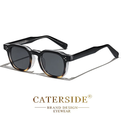 Óculos de Sol Retrô Punk CATERSIDE Masculino Armação Pequena Quadrada Design Personalizado Óculos de Sol Feminino Viagem Festa Negócios Festival Presente