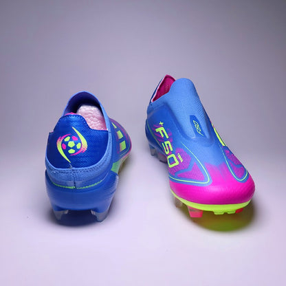 SLIP-ON Mens Soccer Shoes Non-Slip Turf Soccer Cleats for Youth  Without-Lace TF/FG Training Football Boots Chuteira Campo 35-45