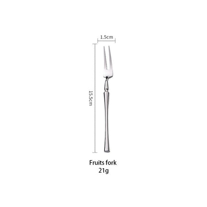 AJOYOUS Conjunto de Talheres Aço Inoxidável Polido Luxuoso Garfo Sobremesa Colher de Chá Faca Utensílios de Jantar Cozinha