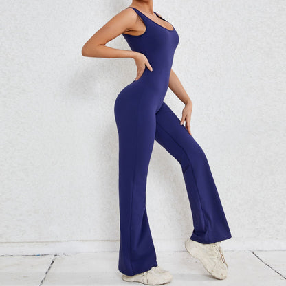 Sexy Back V Yoga Jumpsuit Women Women Sports Jumpsuit Fitness Rompers Training Yoga Suit Sportswear Stretch Workout Bodysuits