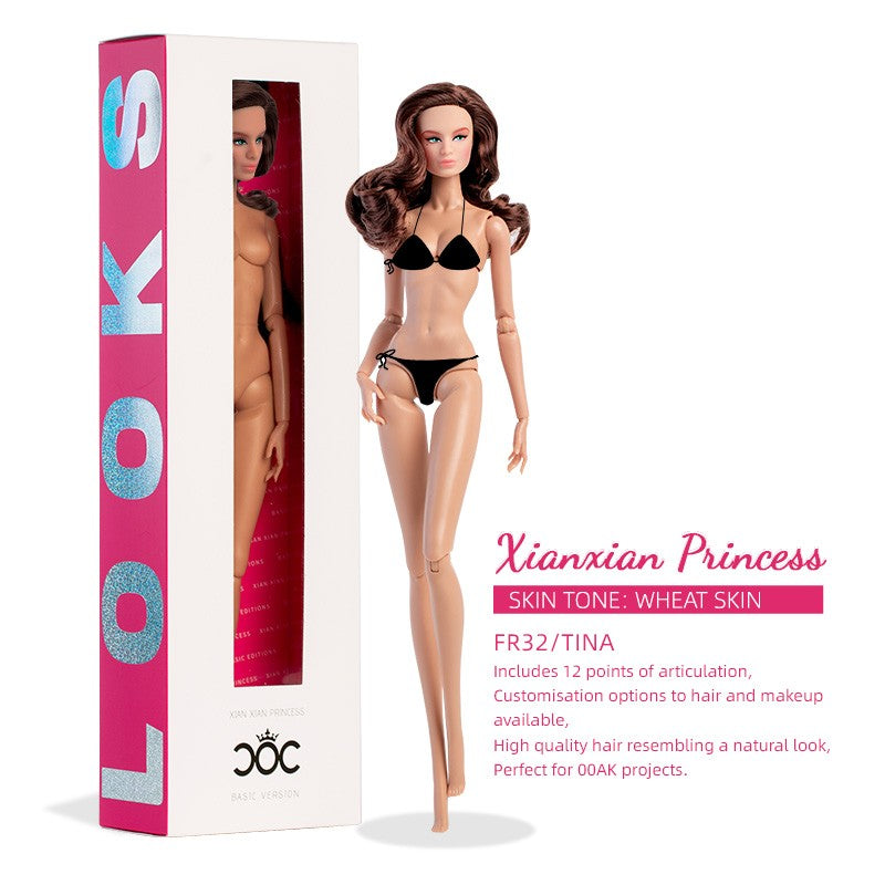 Xianxian Doll 32cm GALA NANA BJD Fashion Doll Ball-Jointed Supermodel Collectible Curly Straight Hair DIY Toys Collector Gift