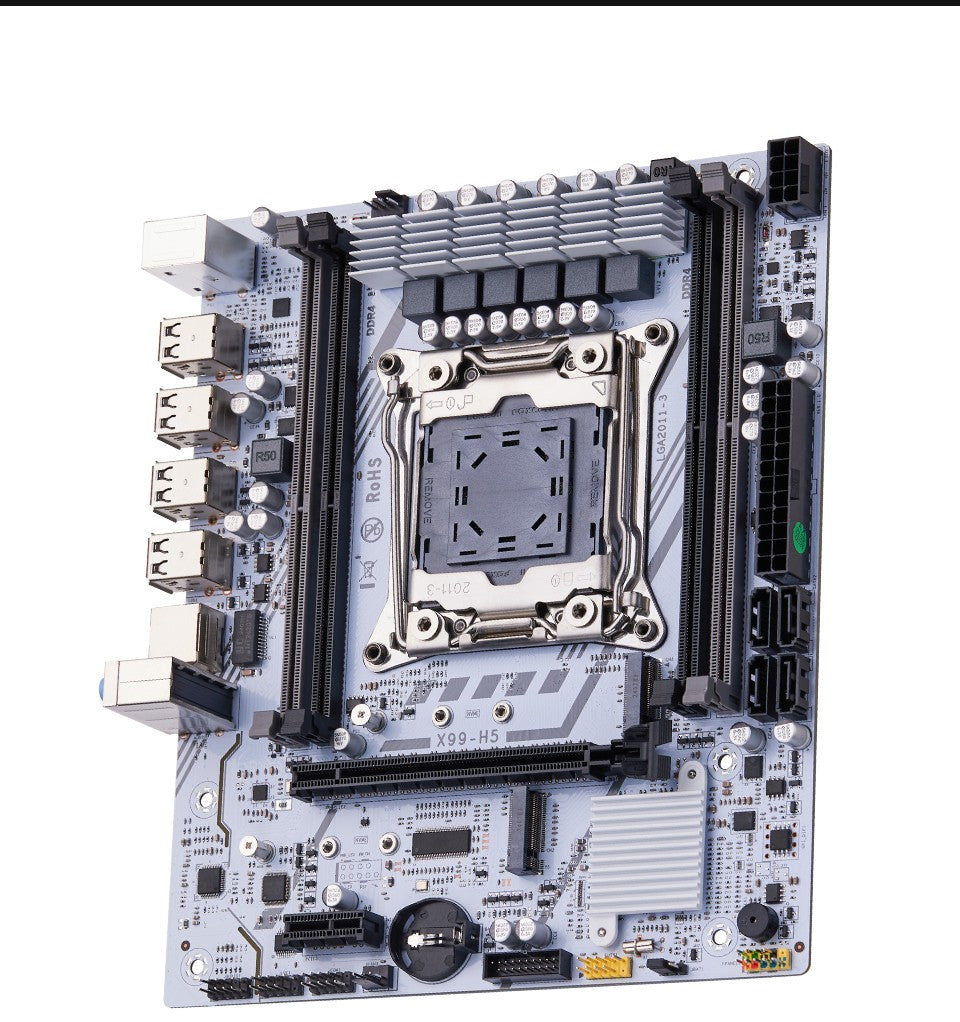 QIYIDA X99 Placa-Mãe Kit Xeon LGA2011-3 E5 2650 V4 2pcs*8gb=16GB DDR4 RAM USB PCI 3.0 NVME M.2 SATA M-ATX