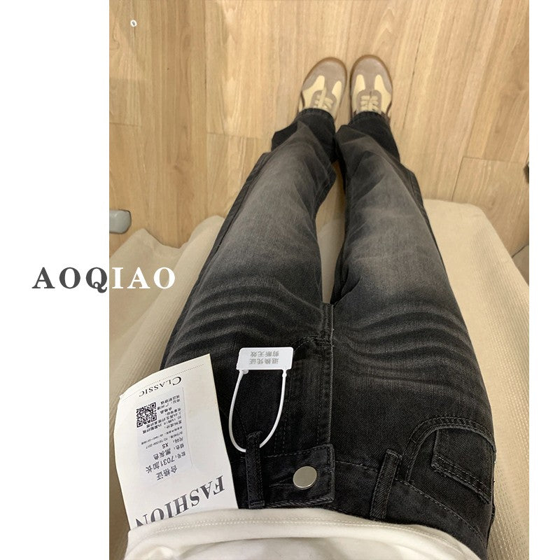 High Waist Wide Leg Jeans Women's Design Sensation Small ence plus Size Loose Drapey Floor-Length Pants Deep Blue