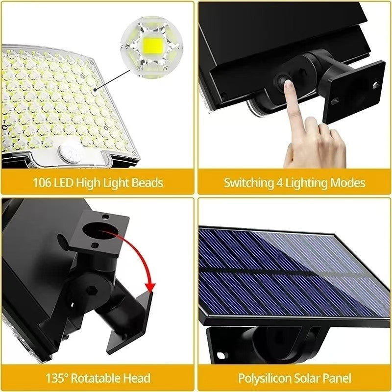 Led Outdoor Light  Sensor Light Solar Lights Outdoor Waterproof External Solar Lamp Christmas Bulb Lighting Motion Spotlight Wal
