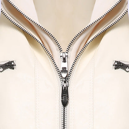 Faux Leather Jacket Women 2025 Basic Jacket Coat Female Winter Motorcycle Jacket PU Leather Zipper Hoodies Outerwear chaqueta