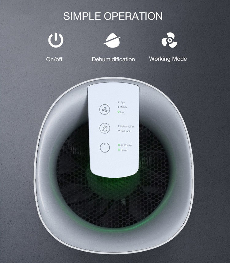 2025 Premium Portable Air Dehumidifier with WiFi Tuya App Control - Smart Home Dehumidifier Fan