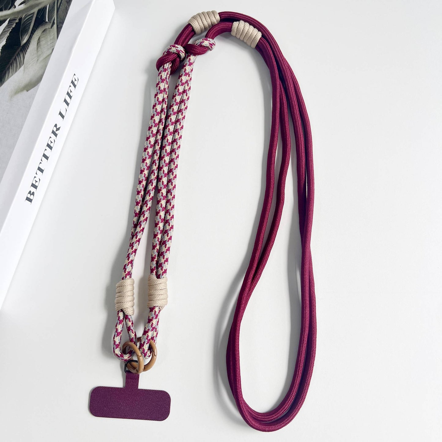 Personalized Trend Double Color Mobile Phone Universal Lanyard Diagonal Span Long Rope Shoulder Strap Rope Fashion Safety Rope
