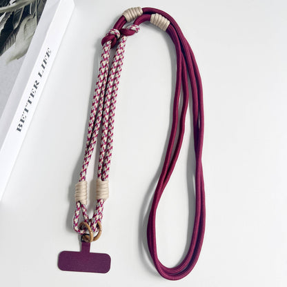 Personalized Trend Double Color Mobile Phone Universal Lanyard Diagonal Span Long Rope Shoulder Strap Rope Fashion Safety Rope