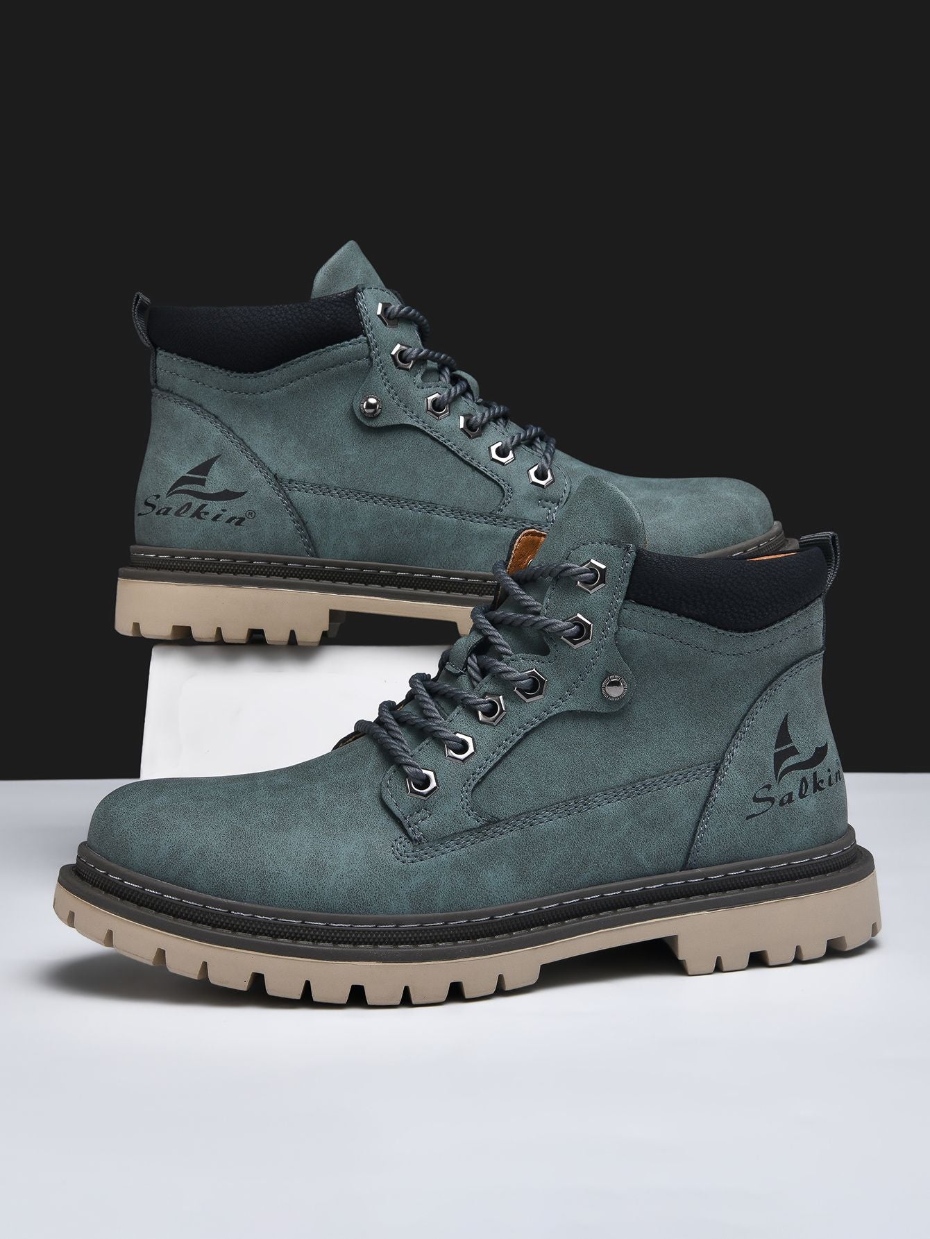 Botas Masculinas Feitas à Mão, Botas de Tornozelo de Inverno em Couro, Sapatos de Outono para Caminhada ao Ar Livre, Tênis, Botas Masculinas de Cano Alto, Calçados Antiderrapantes