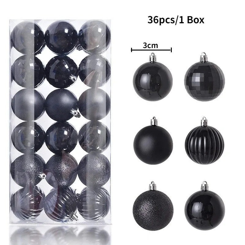 24Pcs 3cm Christmas Balls Christmas Tree Decoration Xmas Hanging Tree Pendants Home Party Christmas Tree Decor New Year Gifts