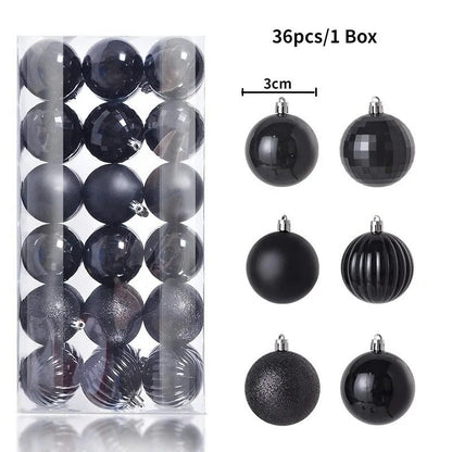24Pcs 3cm Christmas Balls Christmas Tree Decoration Xmas Hanging Tree Pendants Home Party Christmas Tree Decor New Year Gifts
