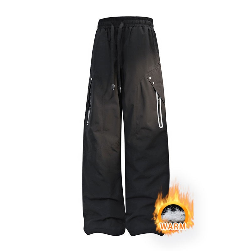Calças de Caminhada Masculinas Inverno Quente Impermeáveis Corta-vento Refletivas para Escalada Acolchoadas Grossas para Camping Esqui Trekking Esportivas