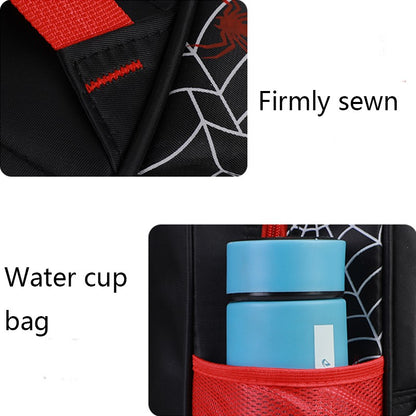Bolsa Tiracolo Infantil Aranha 3D Tridimensional Desenho Animado, Estojo Escolar Menino Menina Adolescente, Mochila Infantil 2 Peças Impermeável