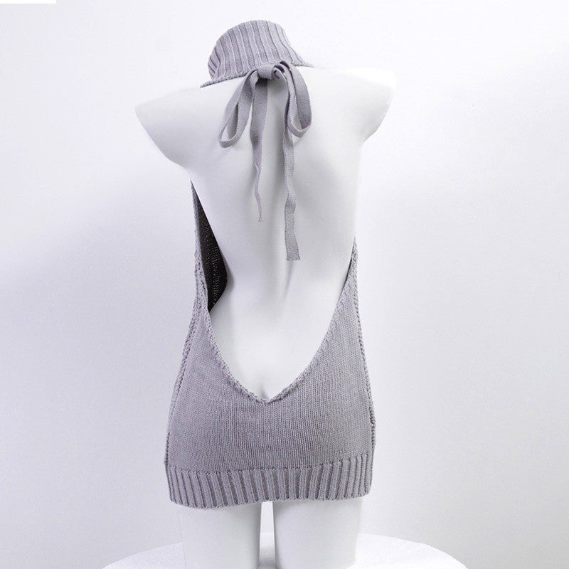 Japanese Anime Cosplay Costume Halter Sweater Dress Swimsuit Swimwear Uniform Sexy Lingerie