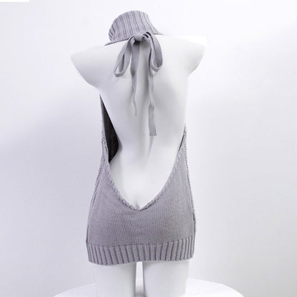 Japanese Anime Cosplay Costume Halter Sweater Dress Swimsuit Swimwear Uniform Sexy Lingerie