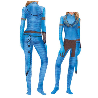 Avatar The Way of Water Cosplay Costume Tail Bodysuit Alien Halloween Birthday Theme Party Role Playing Outfit Adult Women Men