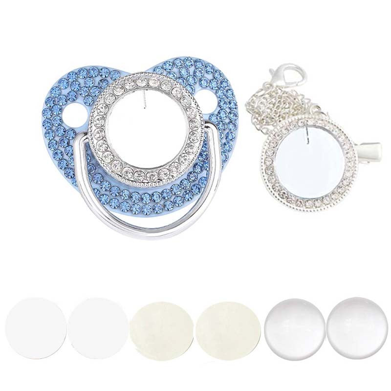 New Blank Baby Pacifier Clip Holder Set Personalized Newborn Dummy BPA Free Luxury Silicone Infant Teether Baby Soother