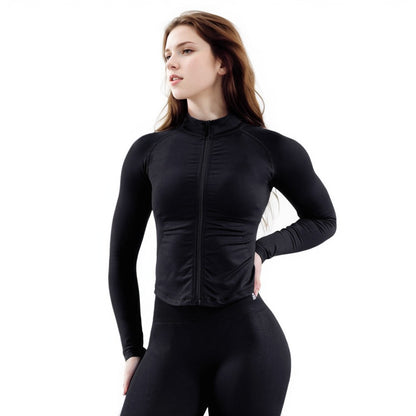 New jerseysports Spandex Woman Fitness Elastic Breathable shirt Enhancement Leisure Sports Sweatshirt