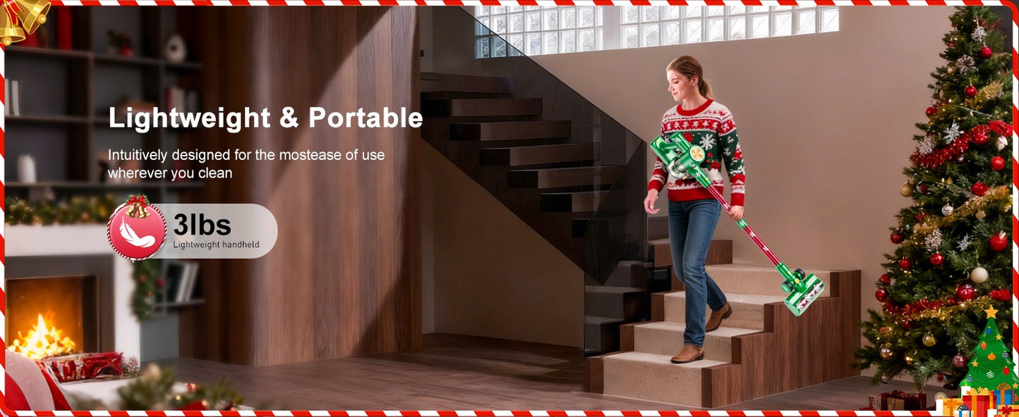 Cordless Vacuum Cleaner, 46Kpa/500W/55Mins Vacuum Cleaners for Home, Self-Standing Rechargeable Vacuum, Christmas Gifts