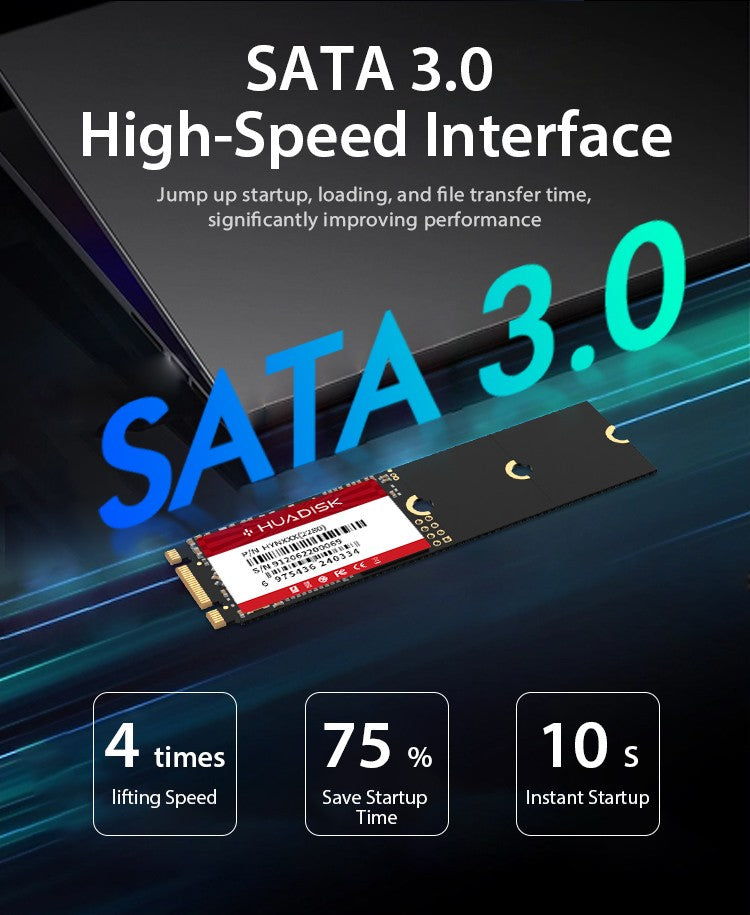 HUADISK SSD M.2 SATA 2280 2260 2242 NGFF Drive de Estado Sólido 128gb 256gb 512gb 1tb HD Interno SATA3 para Desktop Laptop Notebook