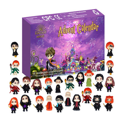 Marvel Christmas Advent Calendar Box Disney Mini Q Version Hulk Anime Figure Spiderman Iron Man Kids Toys 24pcs Figure Gift Box