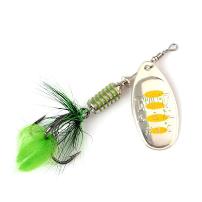 Isca de Pesca FTK Spinner Bait Colher 1pc Pena Isca para Água Salgada Acessórios Anzol Triplo Metal Isca Dura Wobblers Tackle