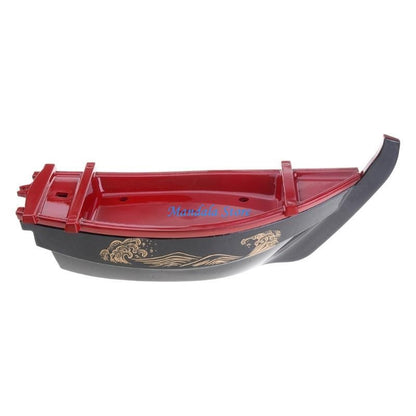 U2JC Ship Sushi Plate Sashimi Serving Tray Creative Display Plate Plastic Texture for Home and Restaurant Use