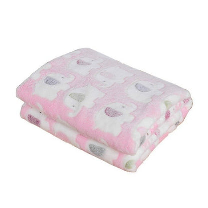 Cobertores para cães Gatos Cobertor de estimação de lã macia e fofa Quente Design de estampa fofa Patinha de cachorro gatinho Pequeno
