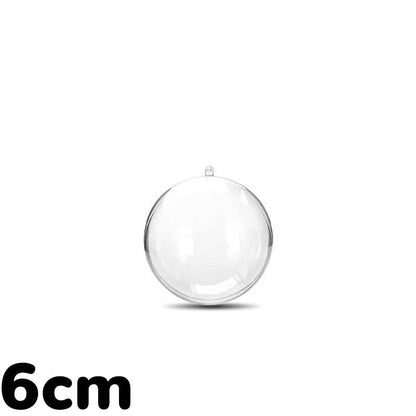 1-15pcs Creative Christmas Clear Plastic Hollow Ball Bright More Size Ornaments Holiday Decor Hanging Balls Party Wedding Decor