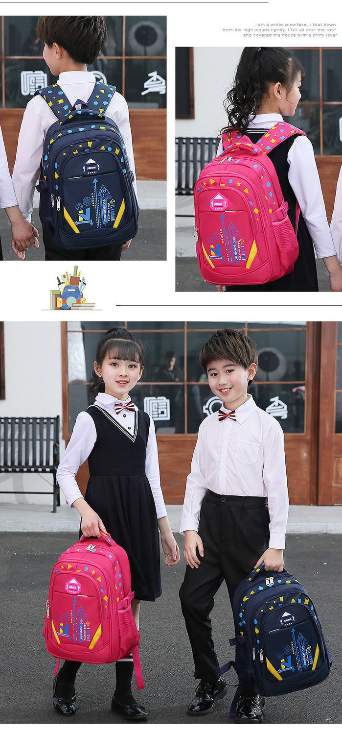 Bolsa de Ombro Infantil Padrão Geométrico Mochila Infantil para Escola Primária Mochila para Adolescentes Meninos Meninas Bolsa Escolar Impermeável Mochila