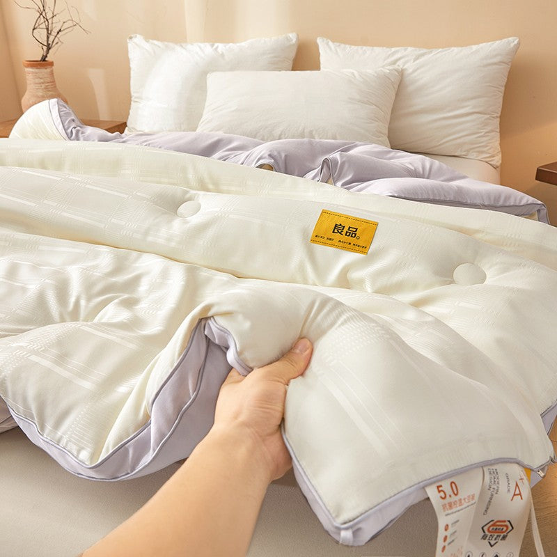 High Quality Autumn Winter Double Bed Duvet Insert Queen Size Thick Warm Quilted Comforter Soybean Fiber Fluffy Soft Quilt Core