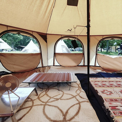 Rainproof Cotton Canvas Outdoor Circus Tent Large 4 Season Yurt Camping Park Family Tent for All Weather Conditions Waterproof